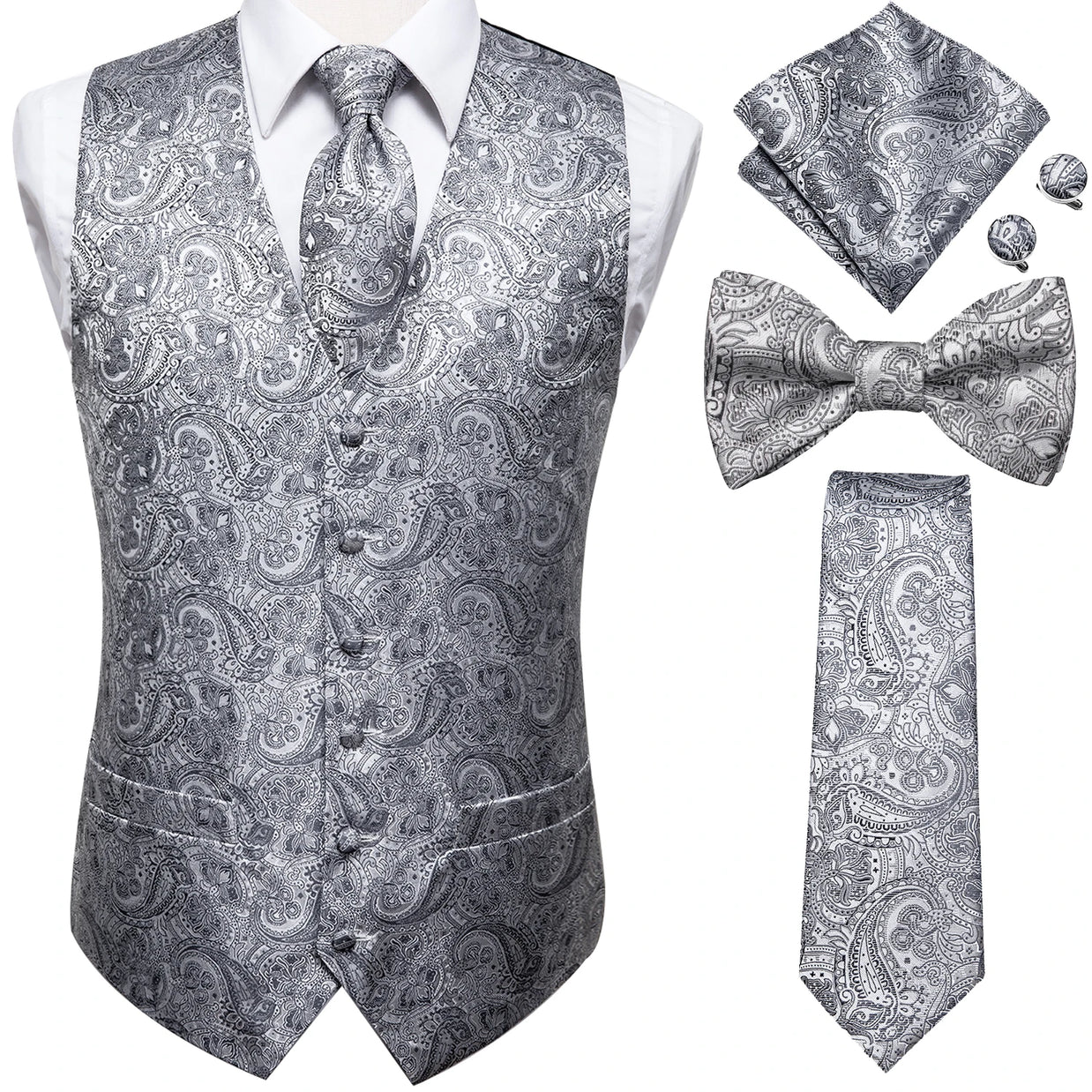 Luxury Silk Men’s Vest Set