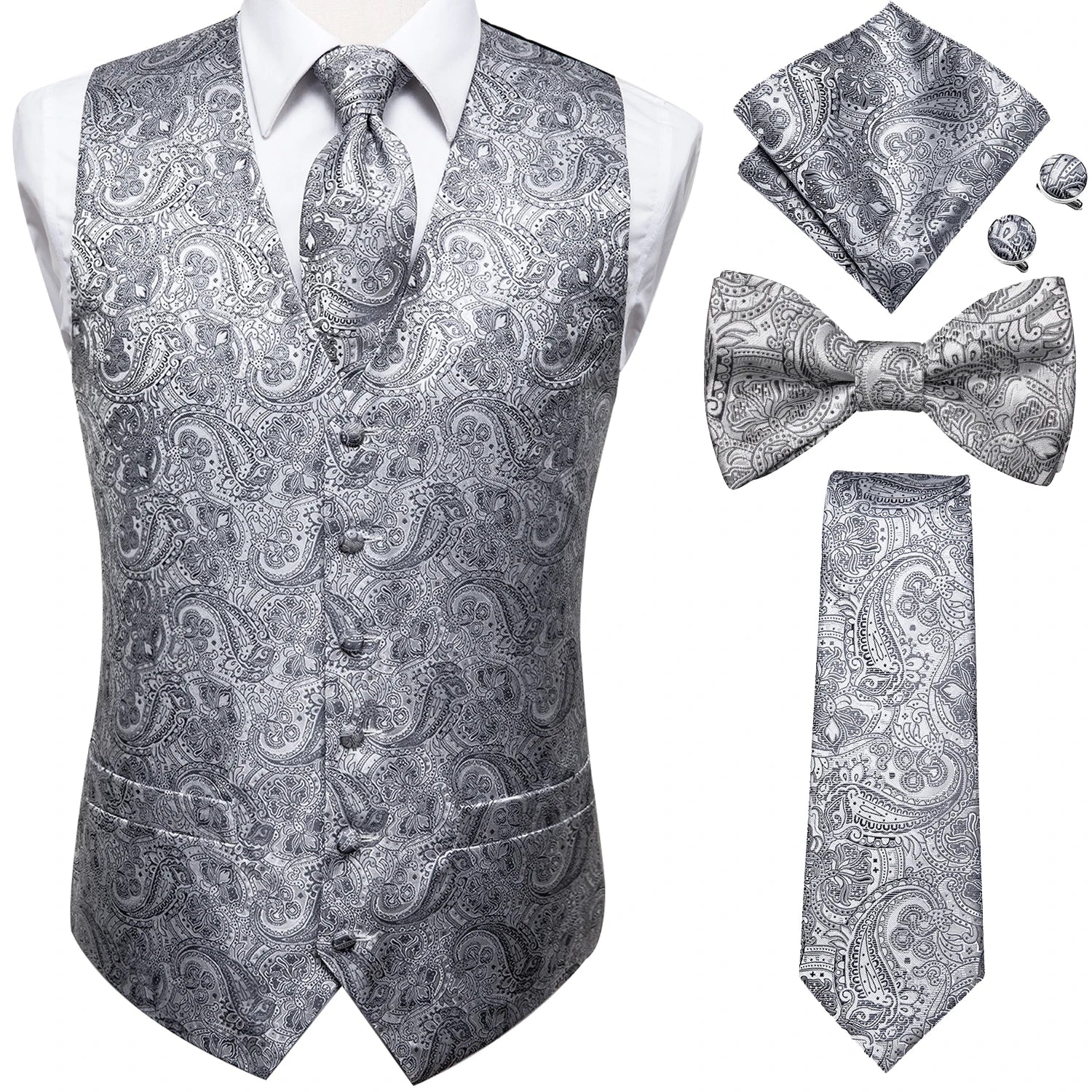 Luxury Silk Men’s Vest Set