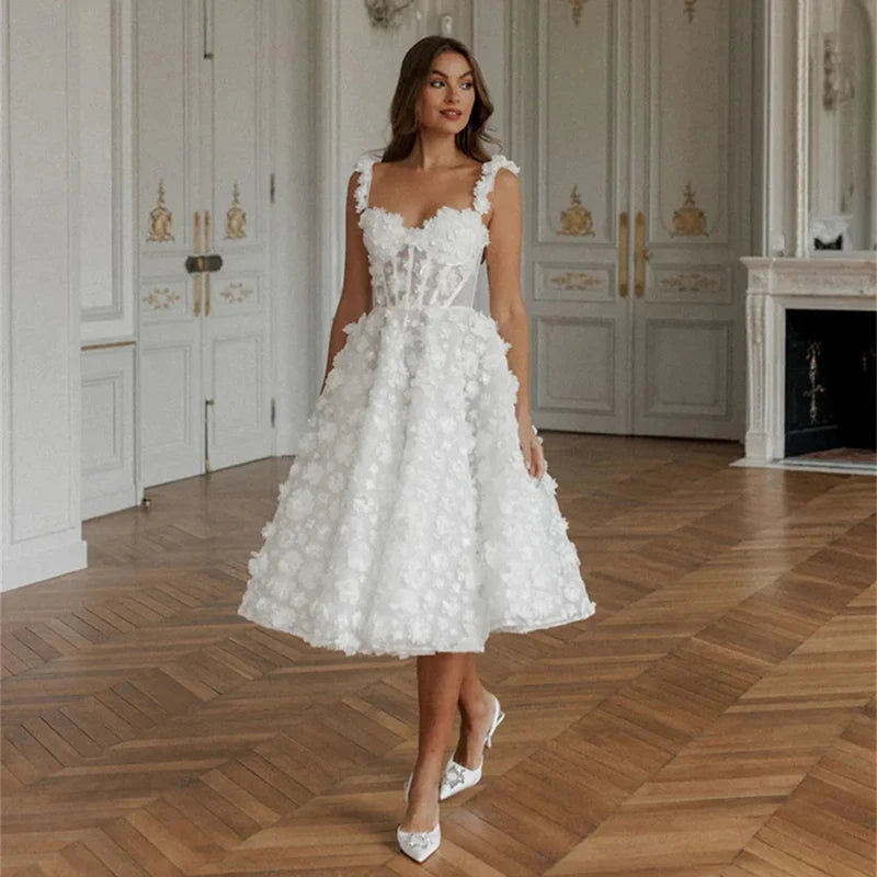Woman Knee Length Corset Prom Dress