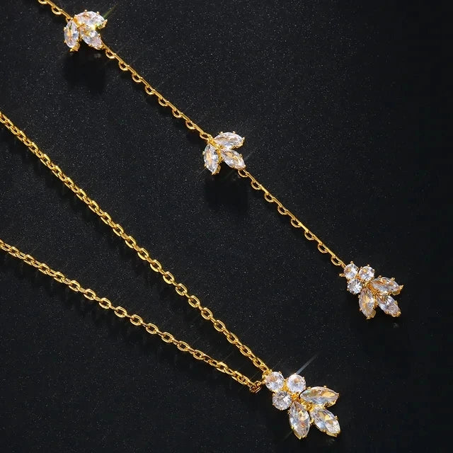 Long Drop CZ Body Chain Jewelry
