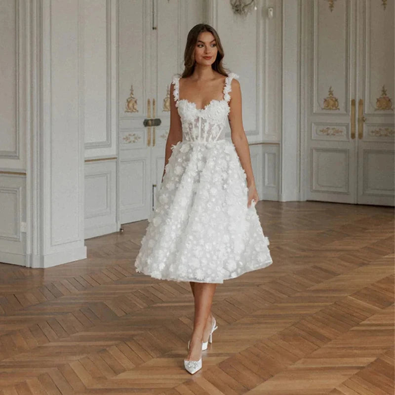 Woman Knee Length Corset Prom Dress