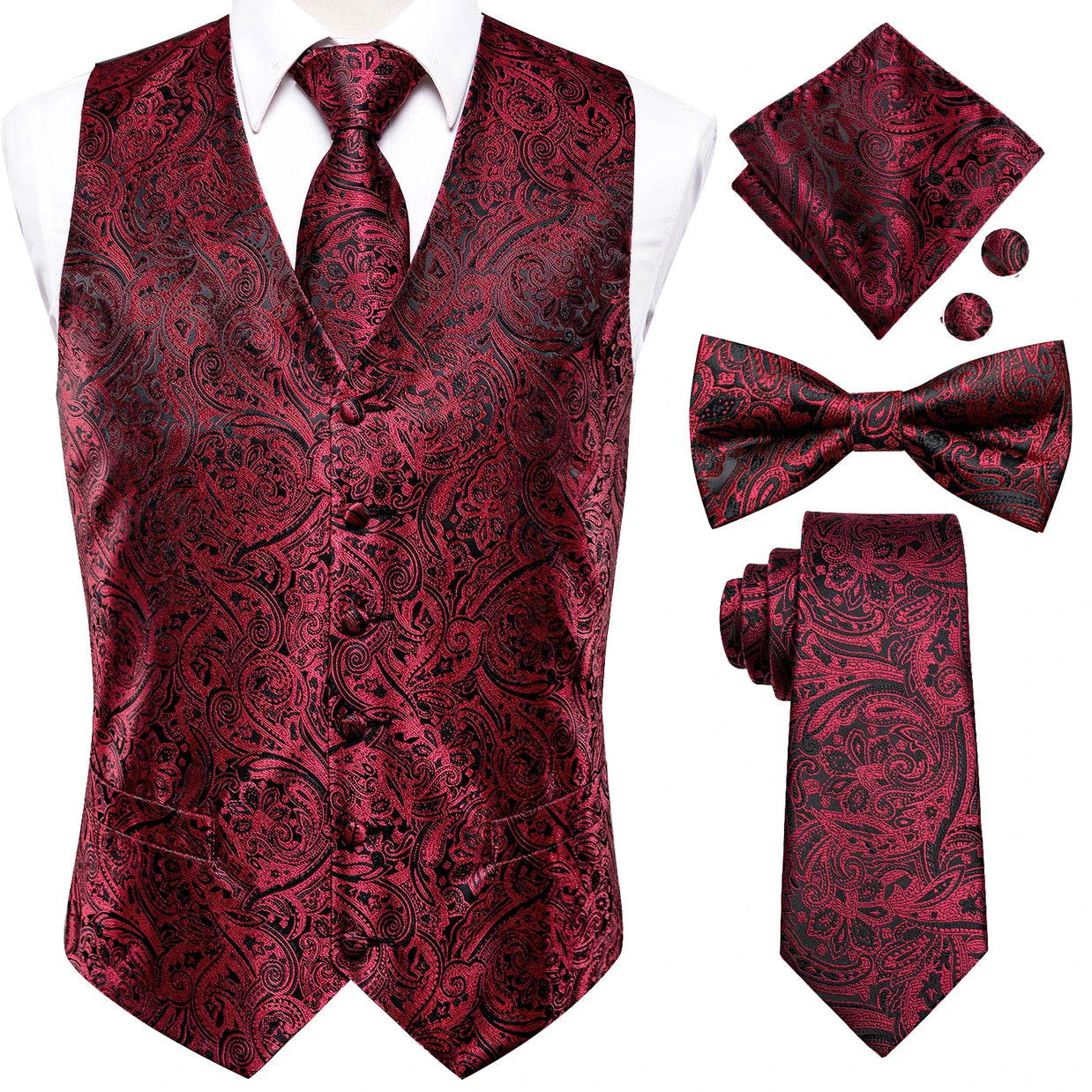 Luxury Silk Men’s Vest Set