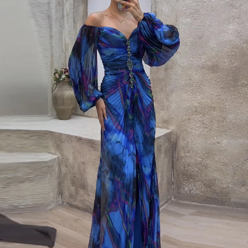 V-Neck Split Maxi Dress