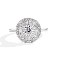 Round Cut Moissanite Engagement Ring for Women