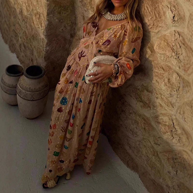 Fashion Hight Waist Pleated Chiffon Party Dress