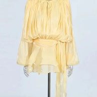 Solid Blouse Mini Dresses For Women