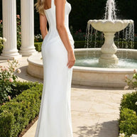 Square-Neck Fishtail Formal Dress