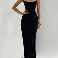 Square-Neck Fishtail Formal Dress