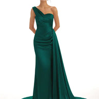 Satin One-Shoulder Bridesmaid Dresses
