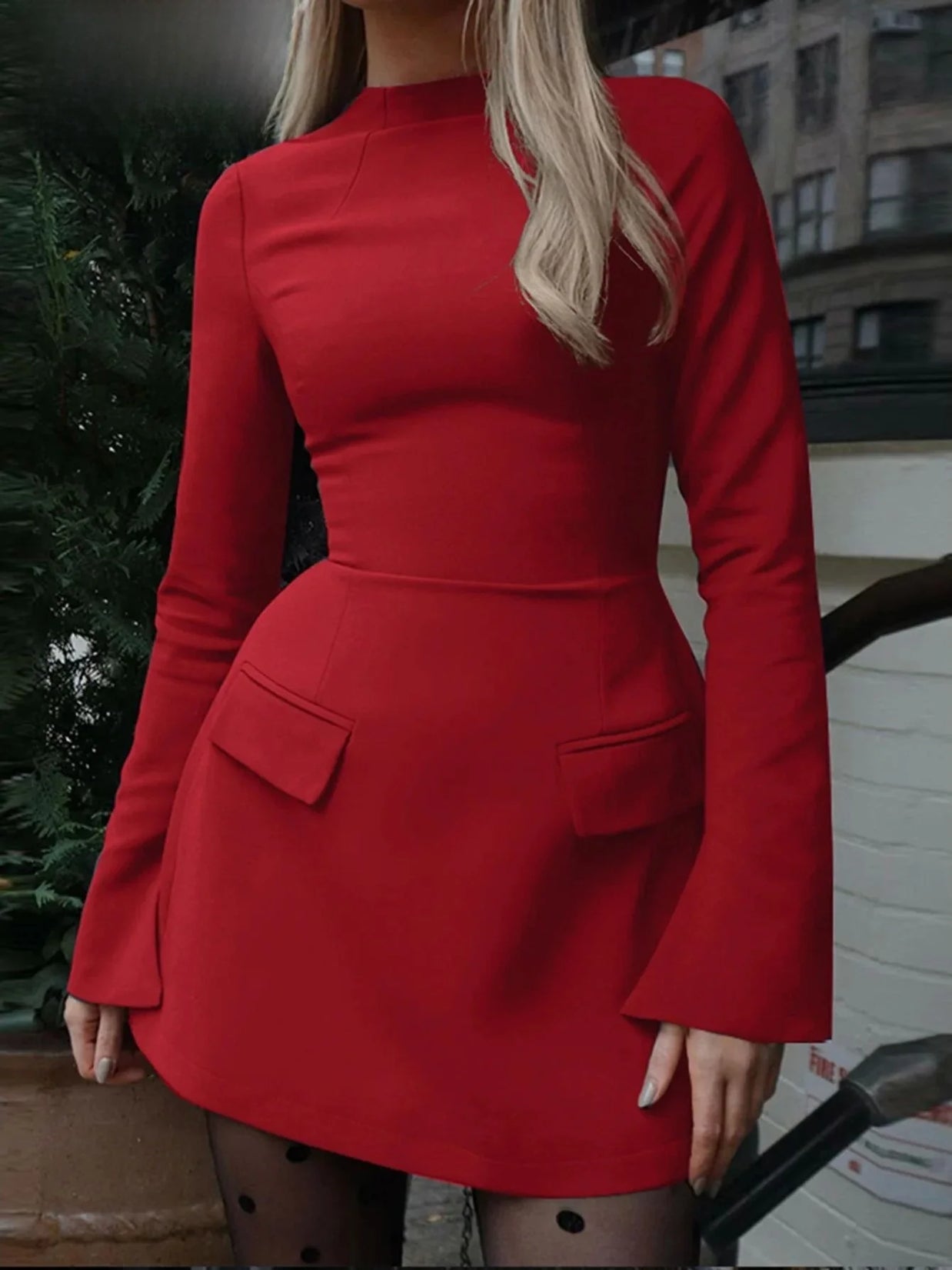Waist-Cinched Midi Dress for Fall & Winter
