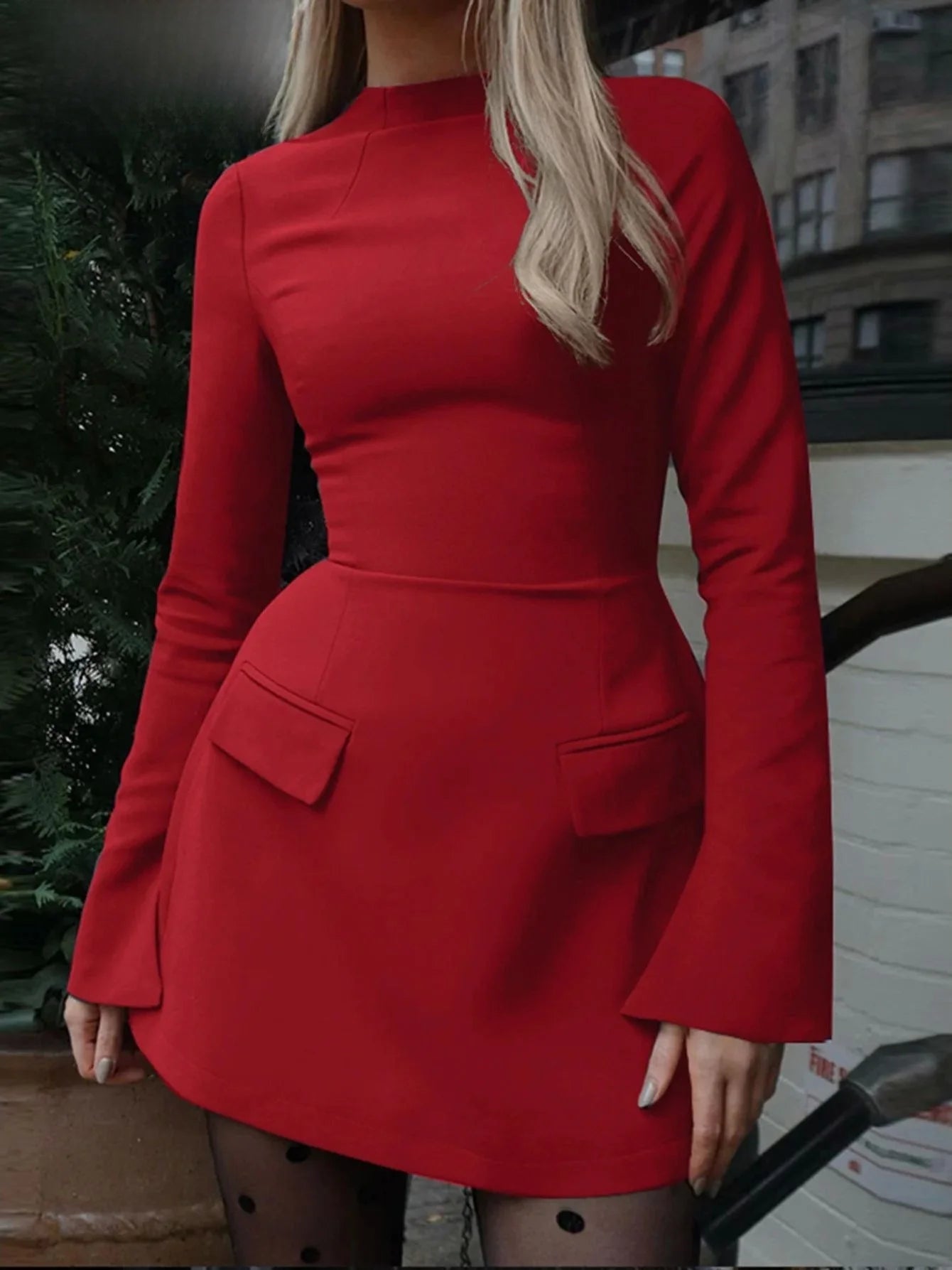 Waist-Cinched Midi Dress for Fall & Winter