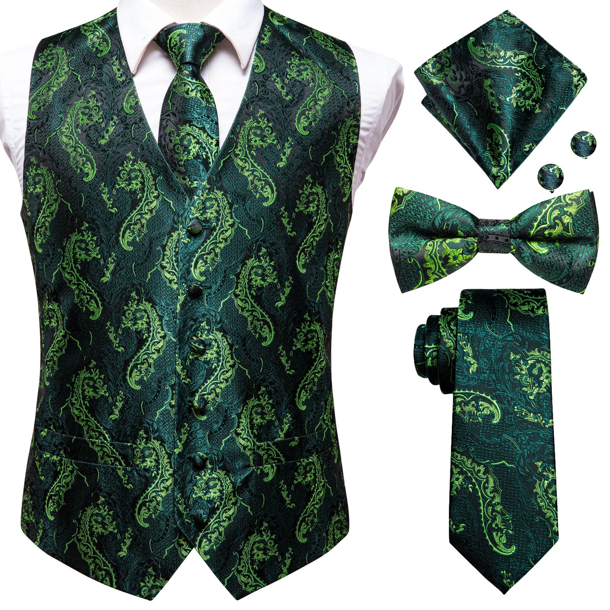 Luxury Silk Men’s Vest Set