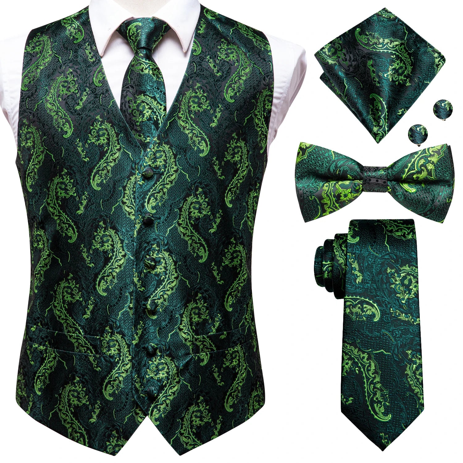 Luxury Silk Men’s Vest Set