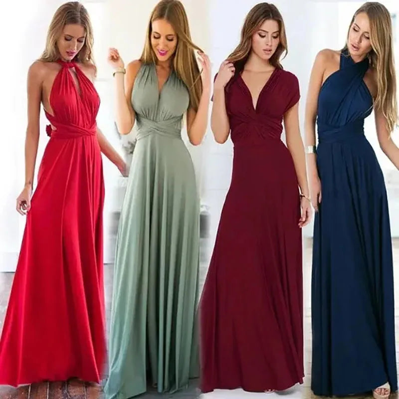 Sexy Women Multiway Wrap Convertible Boho Long Dress