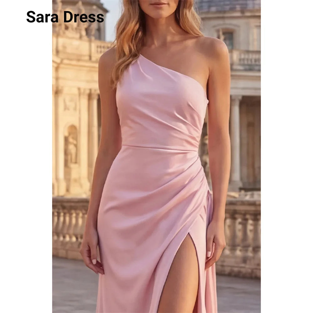 One-Shoulder Mermaid Evening Gown