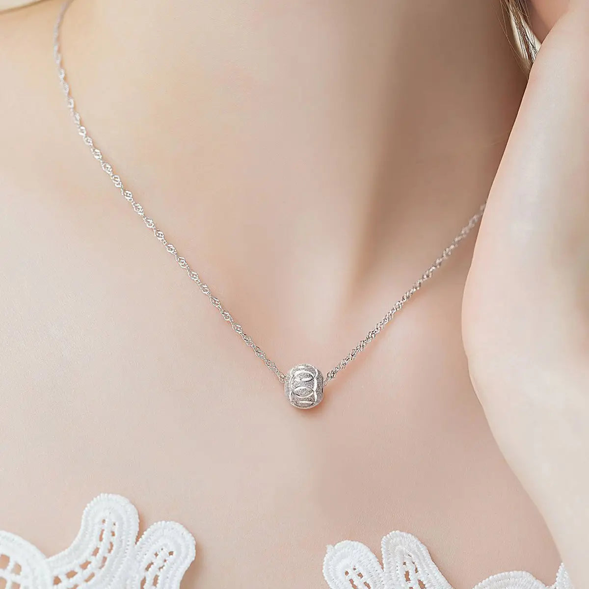 925 Sterling Silver Bead Necklace