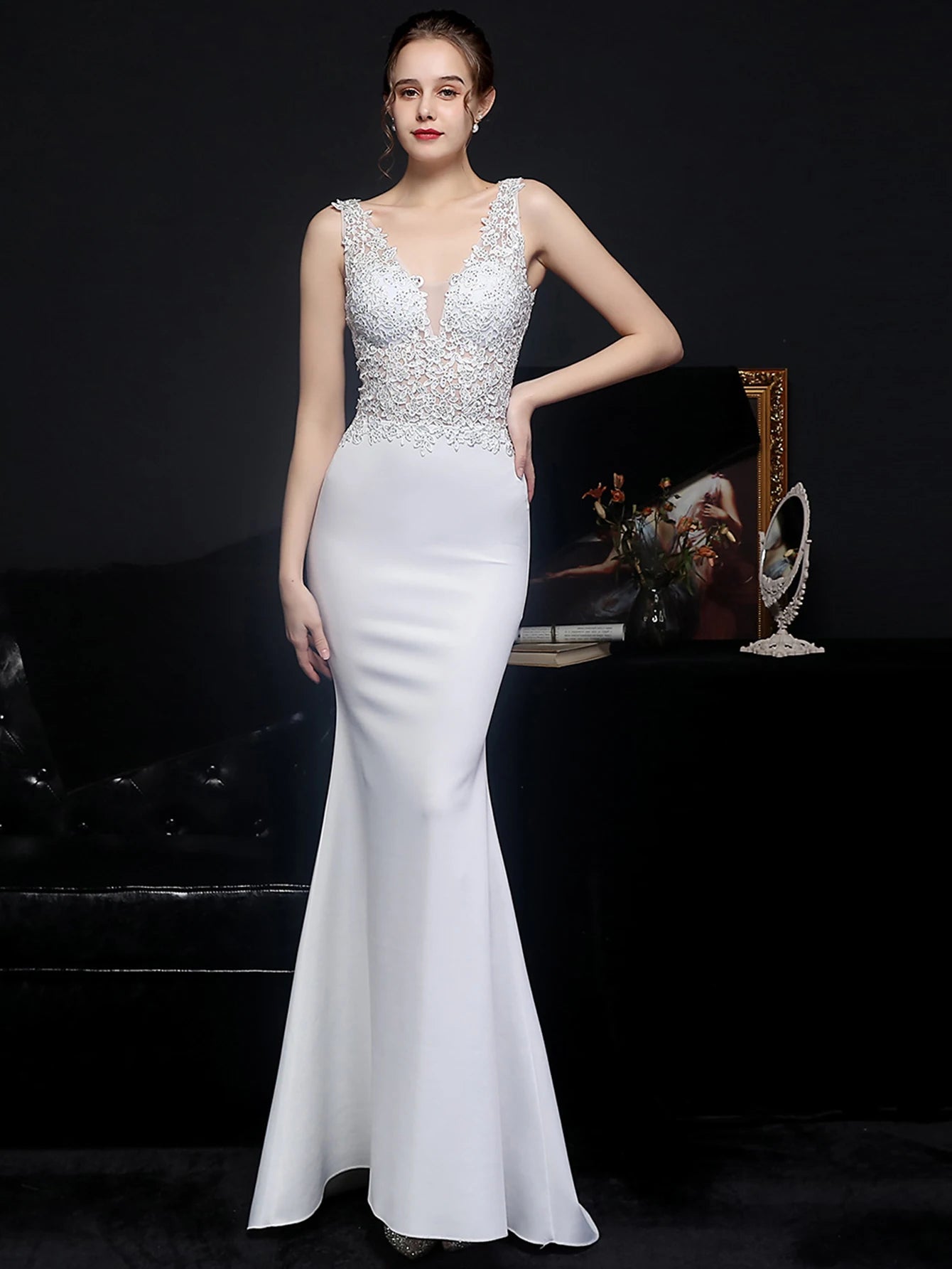 Sexy elegant luxury wedding evening long dresses