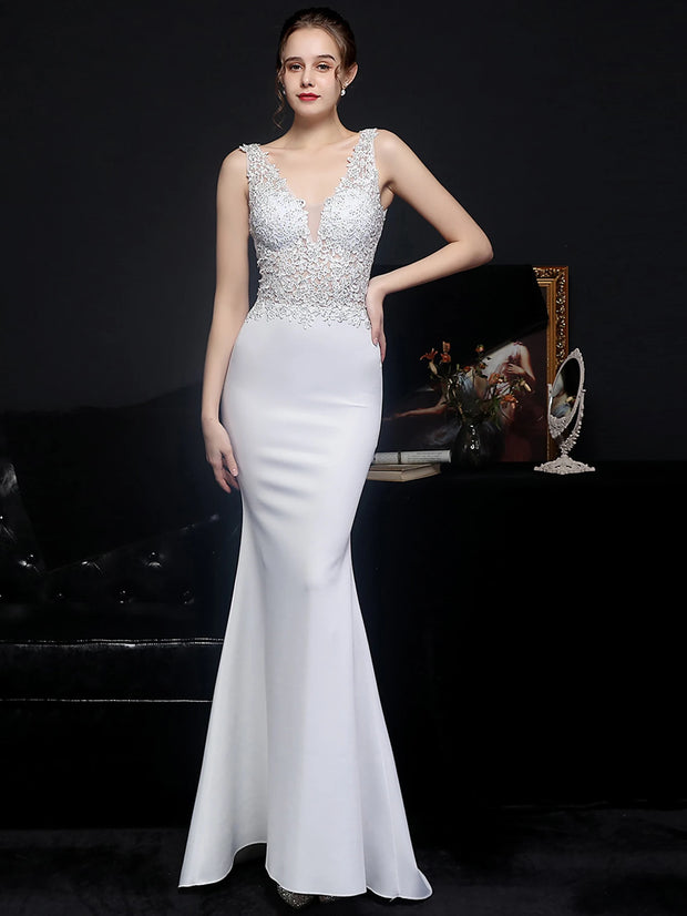 Sexy elegant luxury wedding evening long dresses