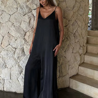 V-Neck Spaghetti-Strap Slip Nightgown
